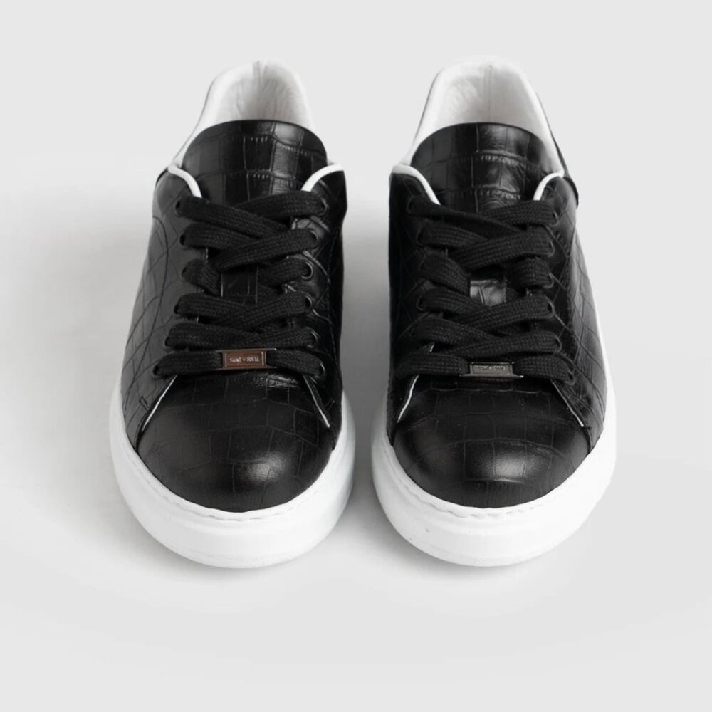 Saint + Sofia Hampstead Sneaker - Croc Black